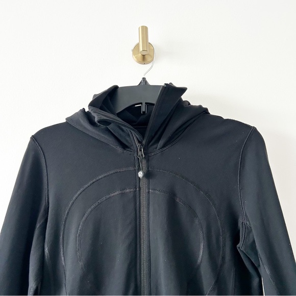 Lululemon Black Full Zip Hooded Fitted Jacket Size 8 - Picture 3 of 8